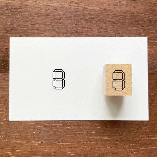 STAMP MARCHE Digital Numbers Rubber Stamp