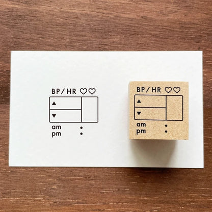 STAMP MARCHE Blood Pressure and Pulse Rubber Stamp
