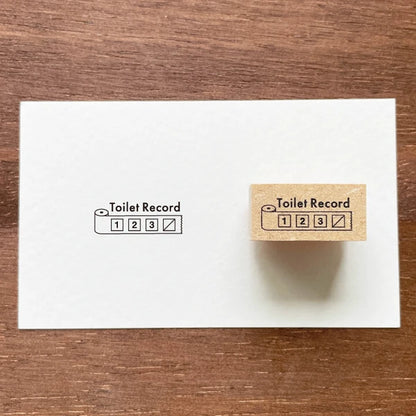 STAMP MARCHE Toilet Count Memo Rubber Stamp