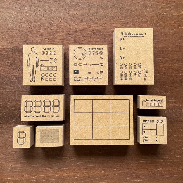 STAMP MARCHE Toilet Count Memo Rubber Stamp