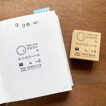STAMP MARCHE Minimal Log Life Rubber Stamp