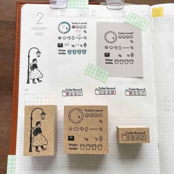 STAMP MARCHE Minimal Log Life Rubber Stamp