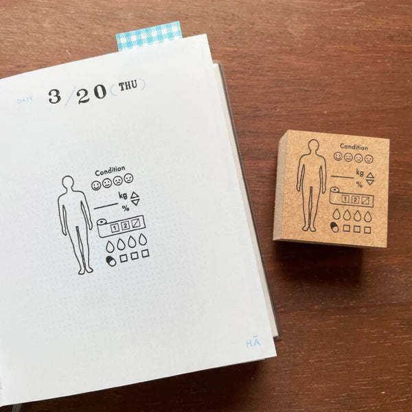 STAMP MARCHE Minimal Log Body Rubber Stamp