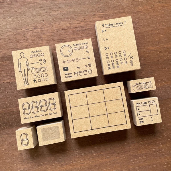 STAMP MARCHE Minimal Log Meal Rubber Stamp