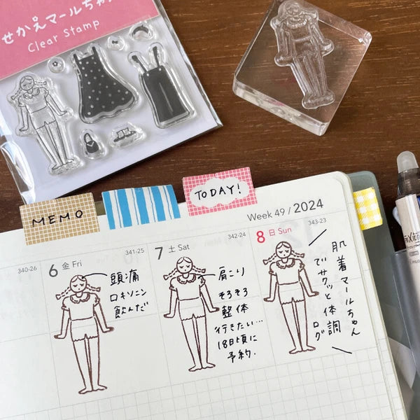 STAMP MARCHE Clear Stamp - Dress-Up Maaru-Chan