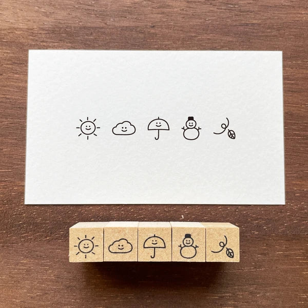 STAMP MARCHE Peppoko Icon Rubber Stamp - Weather Set