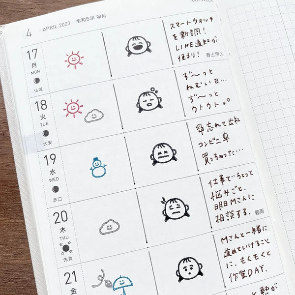 STAMP MARCHE Peppoko Icon Rubber Stamp - Weather Set