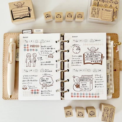 STAMP MARCHE Peppoko Planner Rubber Stamp - Body Memo