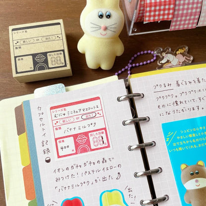 STAMP MARCHE Capsule Toy Log Rubber Stamp