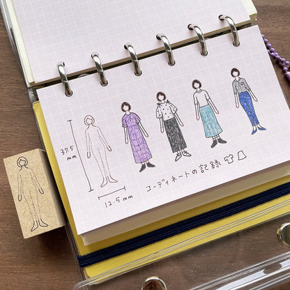 STAMP MARCHE Outfit Log Rubber Stamp