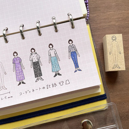 STAMP MARCHE Outfit Log Rubber Stamp