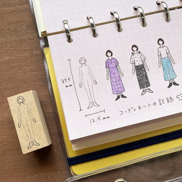 STAMP MARCHE Outfit Log Rubber Stamp