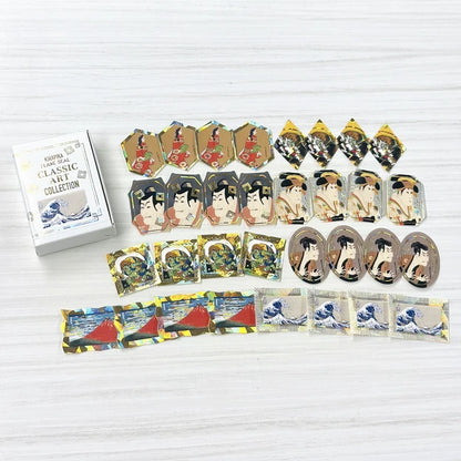SEAL-DO PRINTING Classic Art Collection Kirapika Foil Flake Stickers - Hokusai / Sharaku