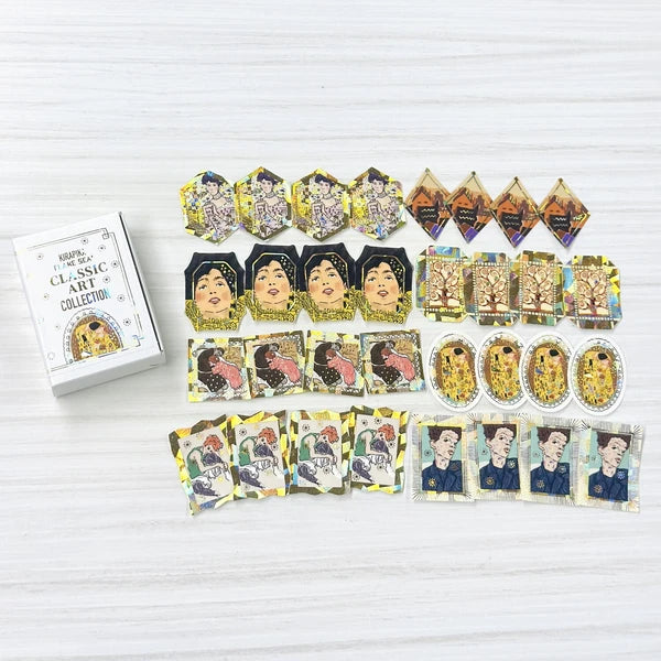 SEAL-DO PRINTING Classic Art Collection Kirapika Foil Flake Stickers - Klimt / Egon Schiele