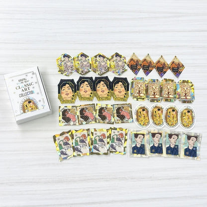 SEAL-DO PRINTING Classic Art Collection Kirapika Foil Flake Stickers - Klimt / Egon Schiele