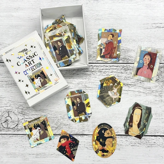 SEAL-DO PRINTING Classic Art Collection Kirapika Foil Flake Stickers - Modigliani / Degas