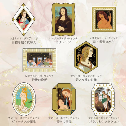 SEAL-DO PRINTING Classic Art Collection Kirapika Foil Flake Stickers - Leonardo da Vinci