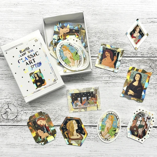 SEAL-DO PRINTING Classic Art Collection Kirapika Foil Flake Stickers - Leonardo da Vinci