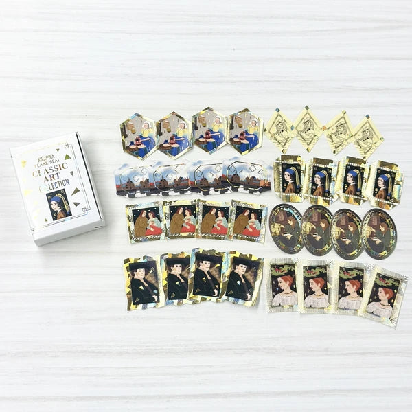 SEAL-DO PRINTING Classic Art Collection Kirapika Foil Flake Stickers - Rembrandt / Vermeer