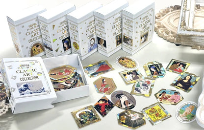 SEAL-DO PRINTING Classic Art Collection Kirapika Foil Flake Stickers - Rembrandt / Vermeer
