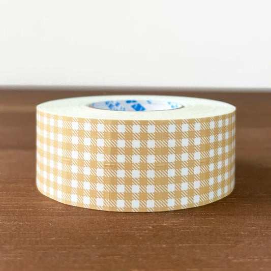 STAMP MARCHE Labeler Sticker Gingham Check - Beige
