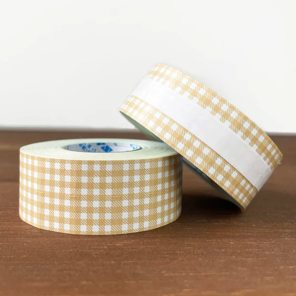 STAMP MARCHE Labeler Sticker Gingham Check - Beige