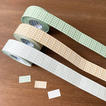 STAMP MARCHE Labeler Sticker Gingham Check - Beige