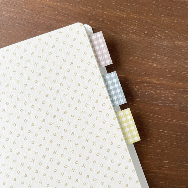 STAMP MARCHE Labeler Sticker Gingham Check - Beige