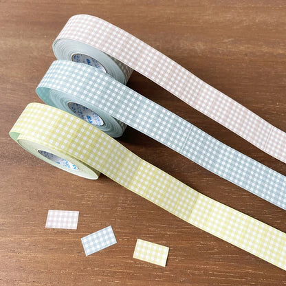 STAMP MARCHE Labeler Sticker Gingham Check - Gray