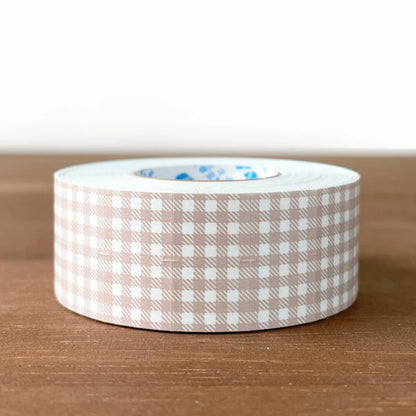 STAMP MARCHE Labeler Sticker Gingham Check - Dusty Pink