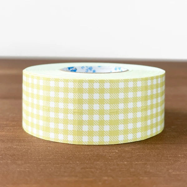 STAMP MARCHE Labeler Sticker Gingham Check - Dusty Yellow