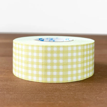 STAMP MARCHE Labeler Sticker Gingham Check - Dusty Yellow