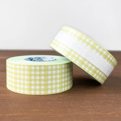 STAMP MARCHE Labeler Sticker Gingham Check - Dusty Yellow