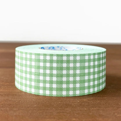 STAMP MARCHE Labeler Sticker Gingham Check - Dusty Green