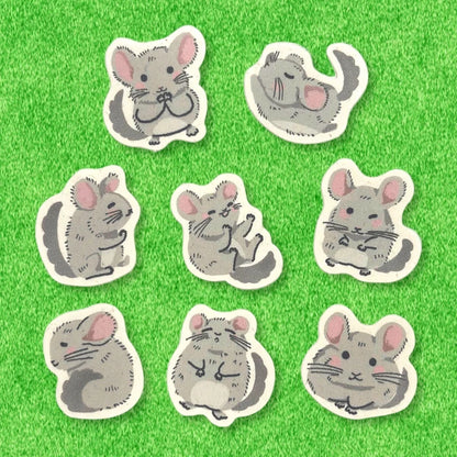 SEAL-DO PRINTING Banana Paper Flake Stickers - Chinchilla