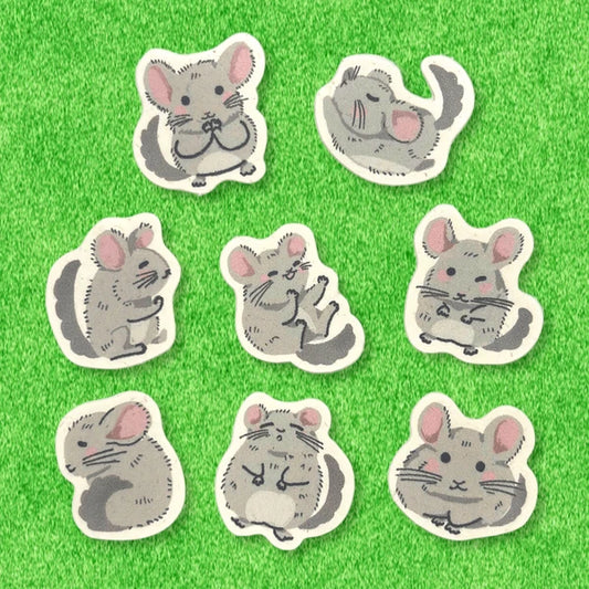 SEAL-DO PRINTING Banana Paper Flake Stickers - Chinchilla