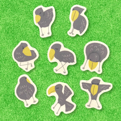 SEAL-DO PRINTING Banana Paper Flake Stickers - Shoebill
