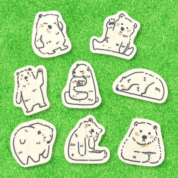 SEAL-DO PRINTING Banana Paper Flake Stickers - Polar Bear - Additional product image