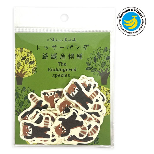 SEAL-DO PRINTING Banana Paper Flake Stickers - Red Panda - Wholesale Pack