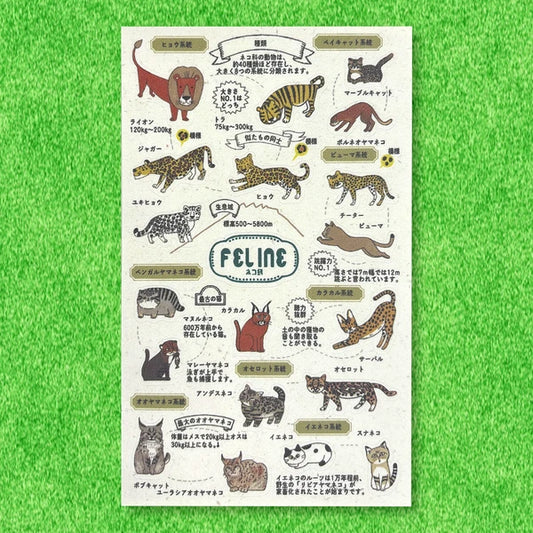 SEAL-DO PRINTING Banana Paper Sheet Stickers - Zoo Idol Guide Cat Family