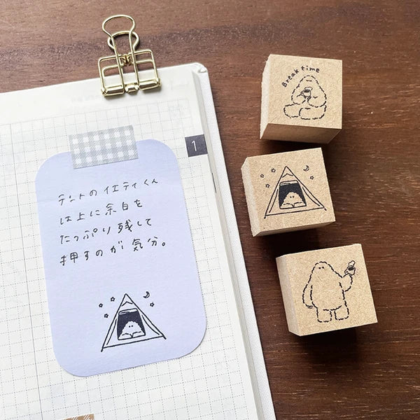 STAMP MARCHE Yeti-kun Illustration Stamp - Nice to Meet You