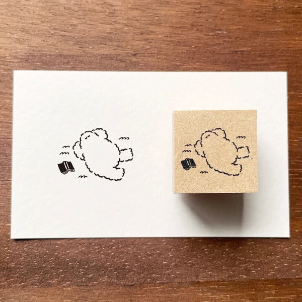 STAMP MARCHE Yeti-kun Illustration Rubber Stamp - Nap