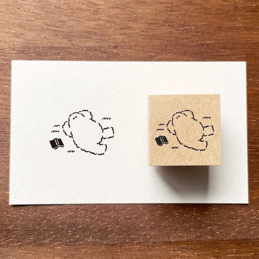 STAMP MARCHE Yeti-kun Illustration Rubber Stamp - Nap