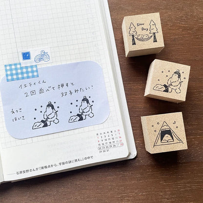 STAMP MARCHE Yeti-kun Illustration Stamp - Pokapoka