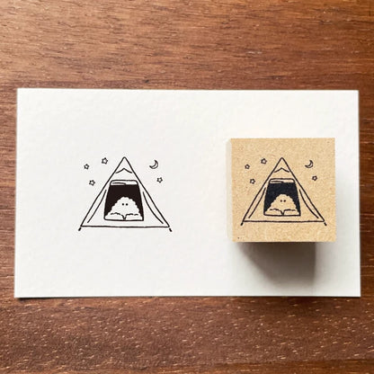 STAMP MARCHE Yeti-kun Illustration Rubber Stamp - Tent