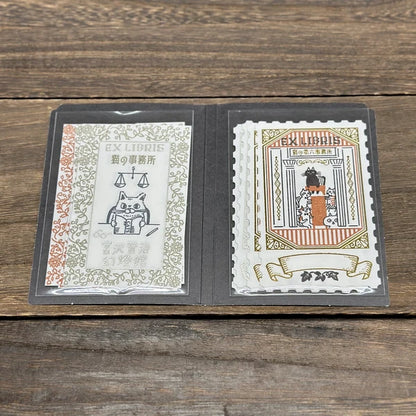 SEAL-DO PRINTING Letterpress Bookplate Stickers - Cat Office