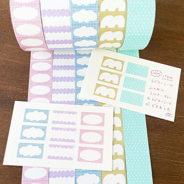 STAMP MARCHE Labeler Sticker Scallop - Lavender