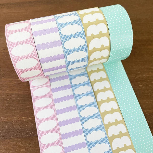 STAMP MARCHE Labeler Sticker Oval Frame - Sakura
