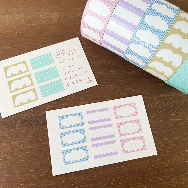 STAMP MARCHE Labeler Sticker Oval Frame - Sakura