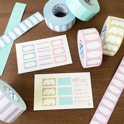 STAMP MARCHE Labeler Sticker Oval Frame - Sakura